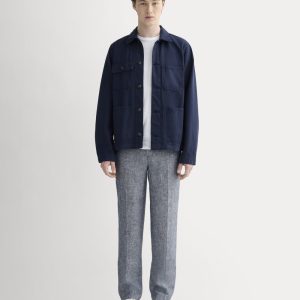 The Linen Trouser | Navy Chambray