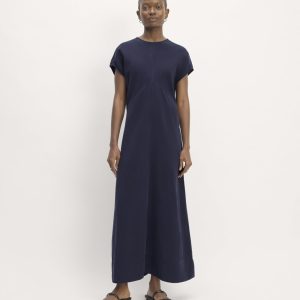 The TENCEL? Short-Sleeve Midi Dress | Navy